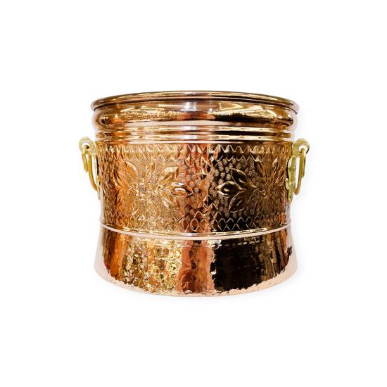 Bakır İşlemeli Köpük Kazanı 27 cm (EFMR-3618-1)