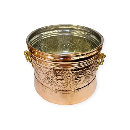 Bakır İşlemeli Köpük Kazanı 27 cm (EFMR-3618-1)