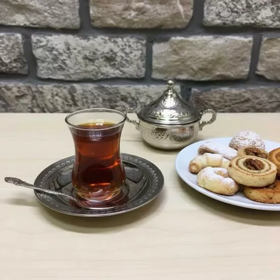 İşlemeli Çay Tabağı (EFMR-4102-2)