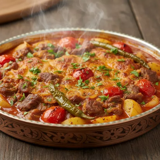 İşlemeli Bakır Fırın Tepsisi 34 cm (EFMR-2962-5)