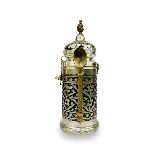 İşlemeli Bakır Kahve Kutusu (EFMR-1225-4)