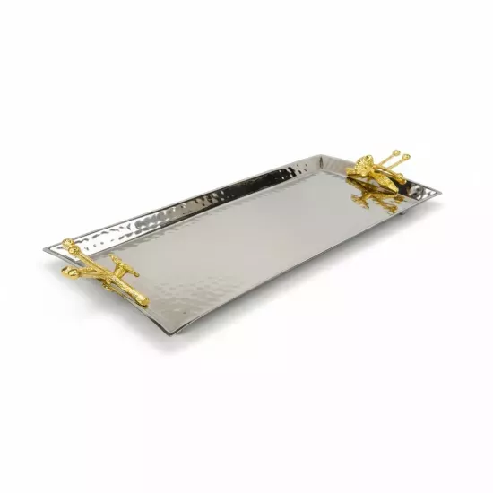 Dövme Bakır Dikdörtgen Tepsi (EFMR-2958-2)