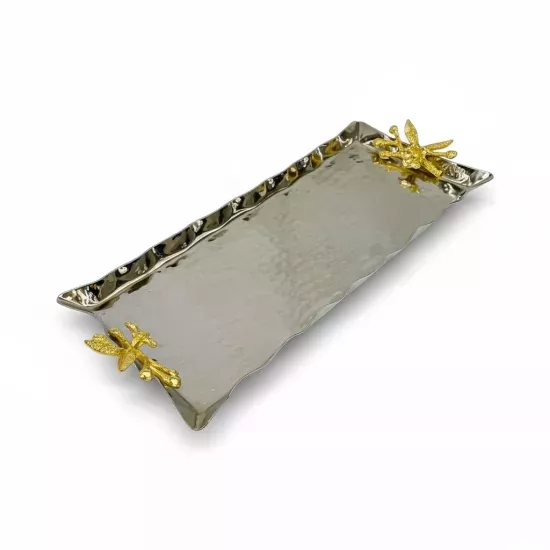 Dövme Fırfırlı Dikdörtgen Tepsi (EFMR-2959-2)