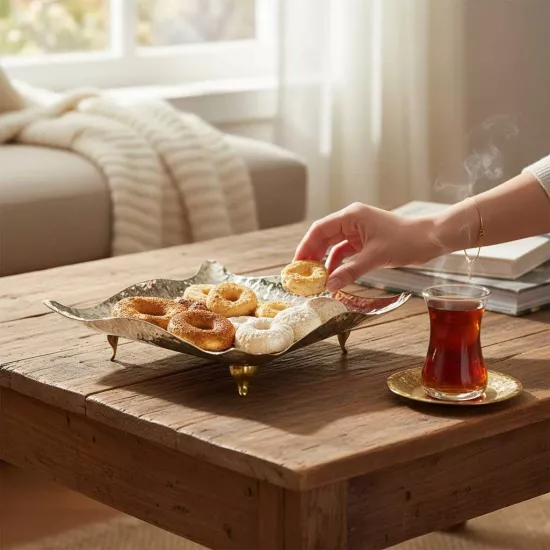 Kare Bakır Sunum Tepsisi No: 1 (EFMR-2357-21)