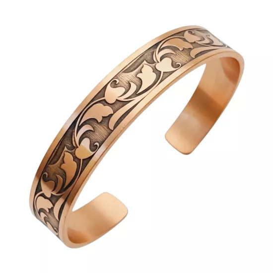 Lazer Motifli, Dualı Bakır Bileklik (EFMR-6152-3)