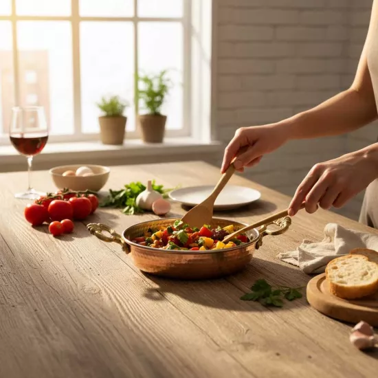 Dövme Bakır Tava 21 cm (EFMR-2725-1)