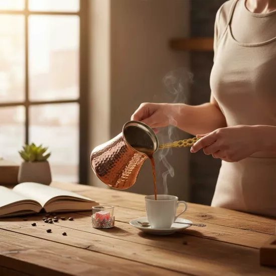 7 Kişilik Bakır Cezve (EFMR-1407-1)