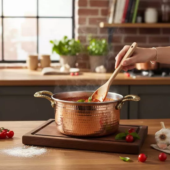 Dövme Bakır Dik Tencere  (EFMR-2801-11)