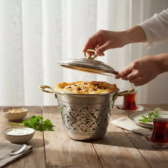 İşlemeli Perde Pilav Tenceresi No:1 (EFMR-2834-41)