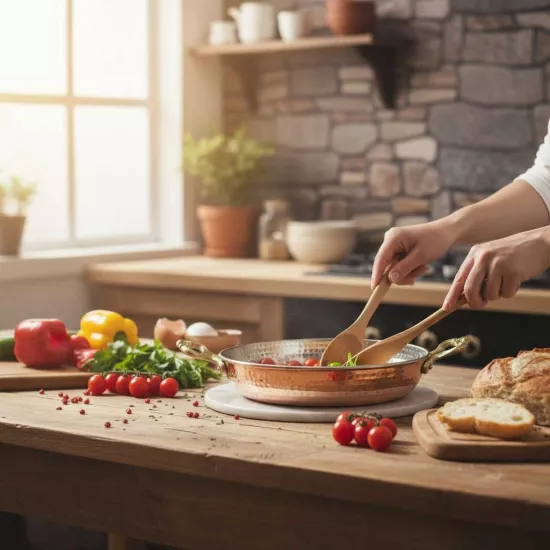 Dövme Bakır Tava 25 cm (EFMR-2726-1)