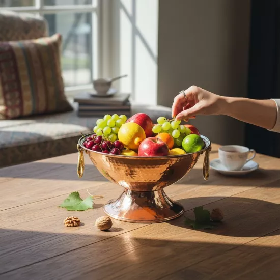 27 cm Bakır Sunum Kasesi (EFMR-1818-1)