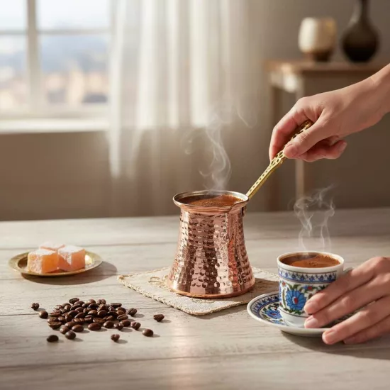 3 Kişilik Bakır Cezve (EFMR-1421-1)