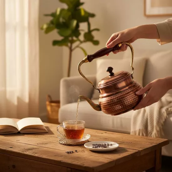 Oksitli Bakır İtalyan Demlik (EFMR-1530-3)