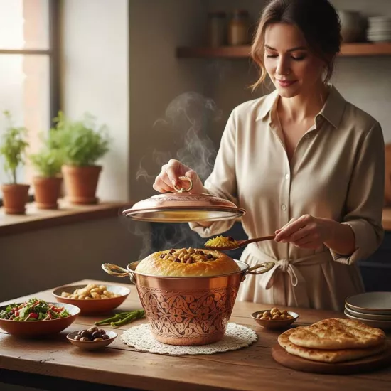 İşlemeli Perde Pilav Tenceresi No:1 (EFMR-2834-51)