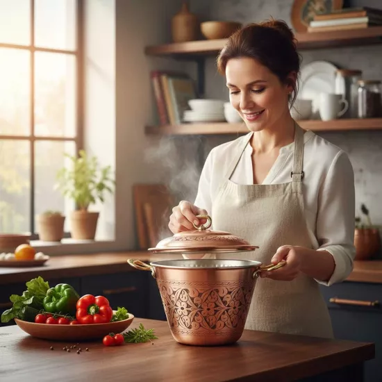 İşlemeli Perde Pilav Tenceresi No:3 (EFMR-2834-53)