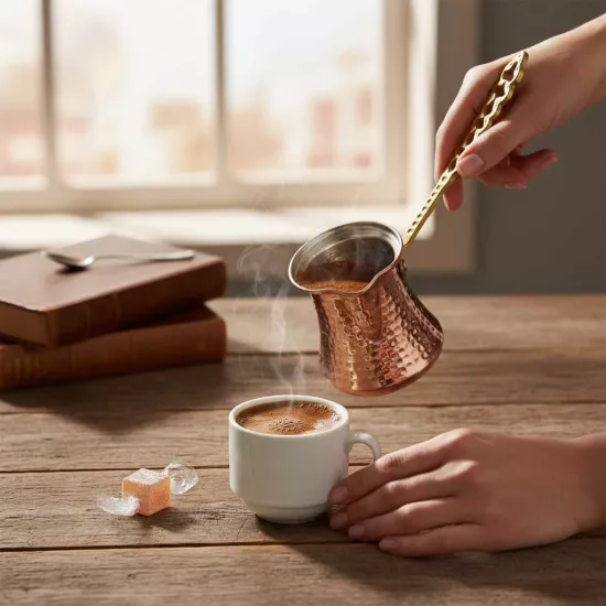 4 Kişilik Bakır Cezve (EFMR-1422-1)