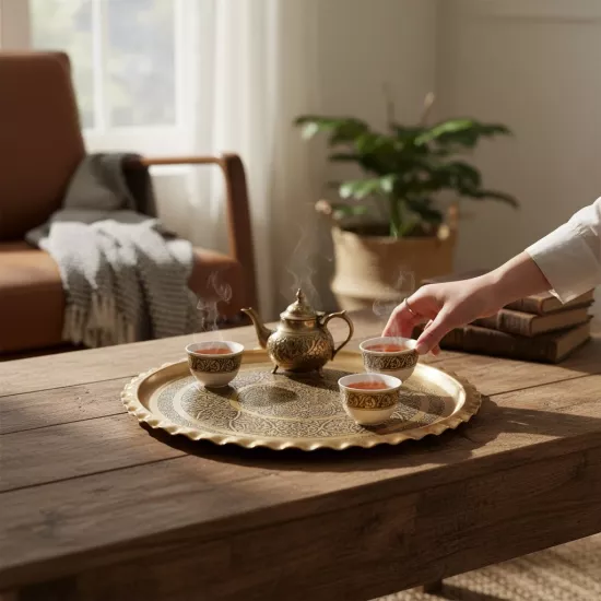 Skoç Eskitme Çirtikli Tepsi 32 cm (EFMR-2952-5)