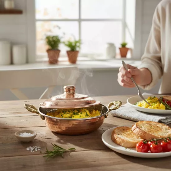 Kapaklı Derin Bakır Tava 3 No (EFMR-2741-1)