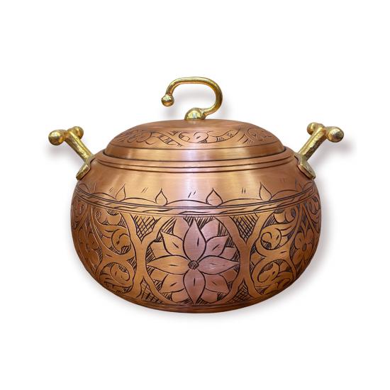 İşlemeli Bakır Karpuz Güveç No:2 (EFMR-2826-52)