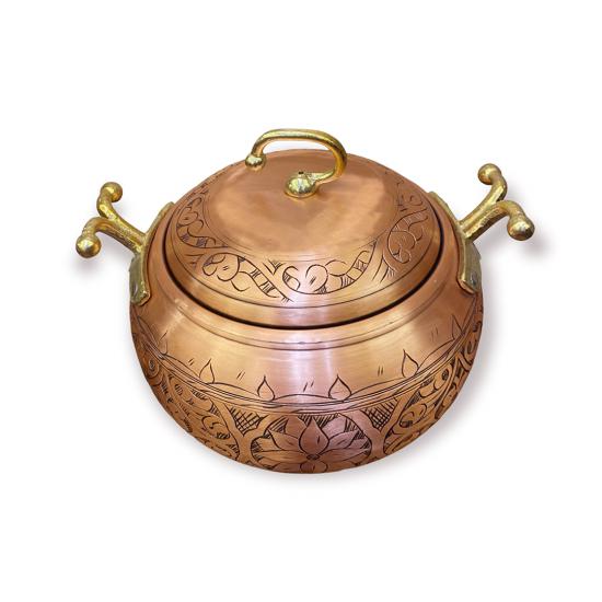İşlemeli Bakır Karpuz Güveç No:2 (EFMR-2826-52)