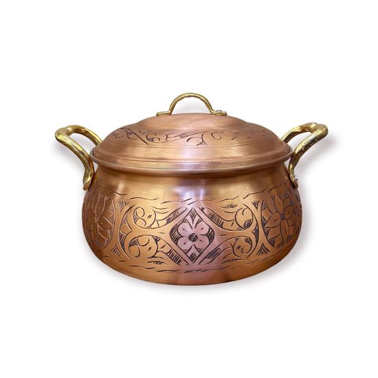 İşlemeli Bakır Güveç Tencere No:2 (EFMR-2827-52)