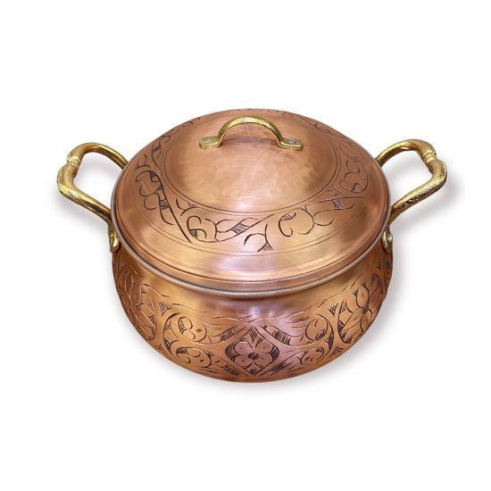 İşlemeli Bakır Güveç Tencere No:2 (EFMR-2827-52)
