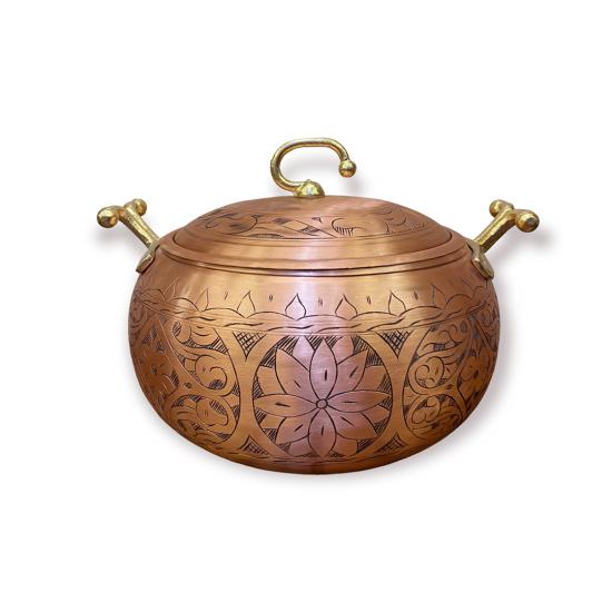 İşlemeli Bakır Karpuz Güveç No:3 (EFMR-2826-53)