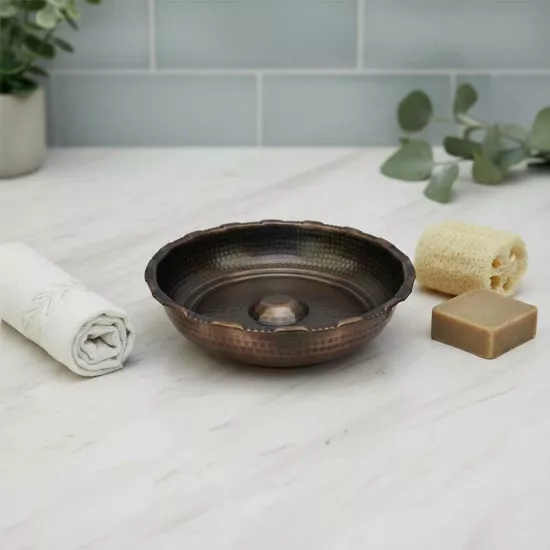 Oksitli Bakır Hamam Tası 18 cm (EFMR-3638-3)