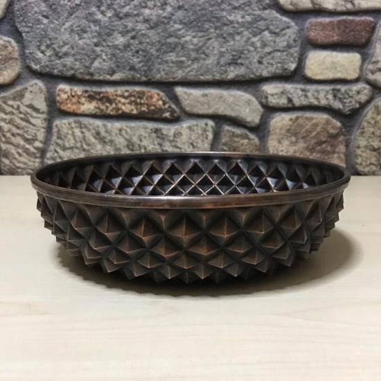 Piramit İşlemeli Bakır Hamam Tası (EFMR-3510-3)