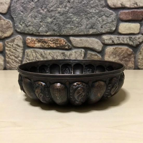 Dilimli İşlemeli Bakır Hamam Tası (EFMR-3508-3)