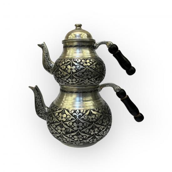 Ağır İşlemeli Papatyalı Çaydanlık (EFMR-1520-4)
