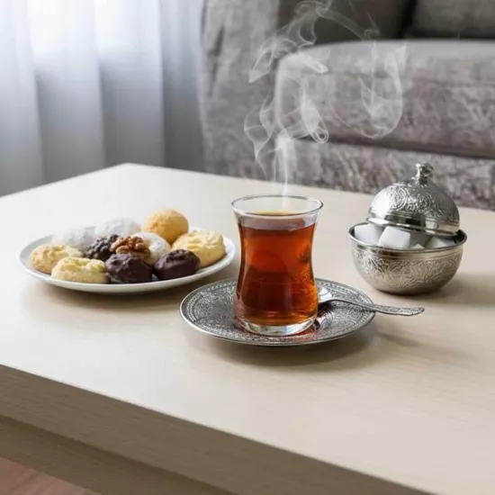 İşlemeli Çay Tabağı (EFMR-4101-2)