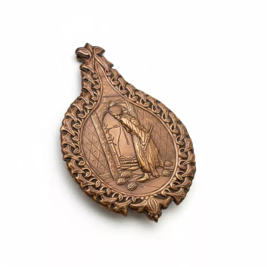 Kaplumbağa Terbiyecisi Bakır İşlemeli Tablo (EFMR-9005)