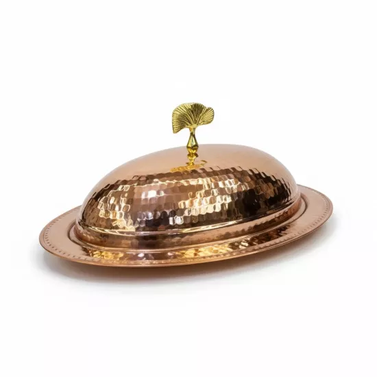 40 cm Dövme Bakır Kayık Sahan (EFMR-2312-1)