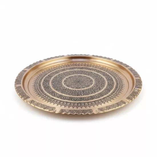 50 cm  Skoç Eskitme İşlemeli  Sini (EFMR-5001-5)