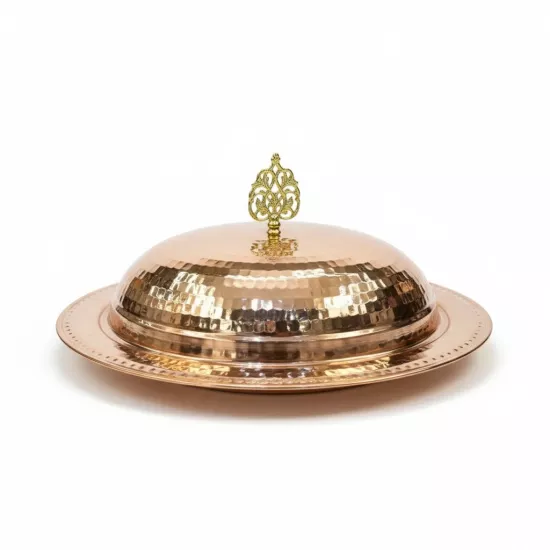 30 cm Dövme Bakır Kayık Sahan (EFMR-2310-1)