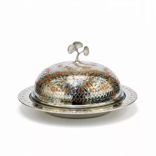 Renkli İşlemeli Bakır Pilavlık No: 3 (EFMR-2376-7)