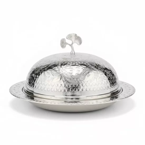 Nikelli İşlemeli Bakır Pilavlık No: 2 (EFMR-2375-2)