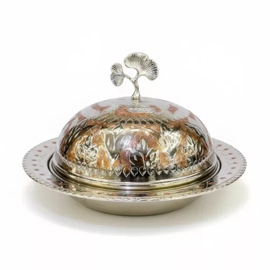 Renkli İşlemeli Bakır Pilavlık No: 2 (EFMR-2375-7)