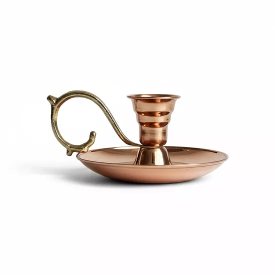 Orijinal Bakır Düz Şinanay Mumluk (EFMR-1091-1)