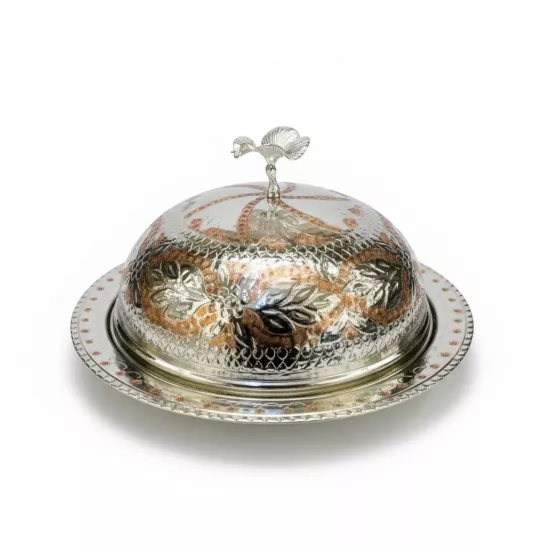 Renkli İşlemeli Bakır Pilavlık No: 3 (EFMR-2376-7)