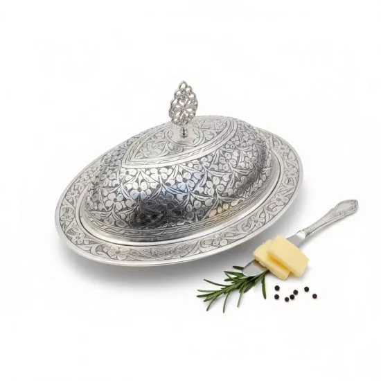 40 cm Ağır İşlemeli Kayık Sahan (EFMR-2381-4)