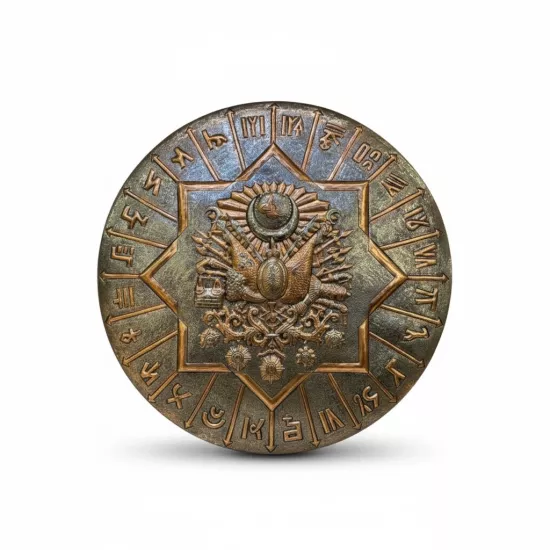 Osmanlı Arması Bakır Tablo 42 cm (EFMR-9009)