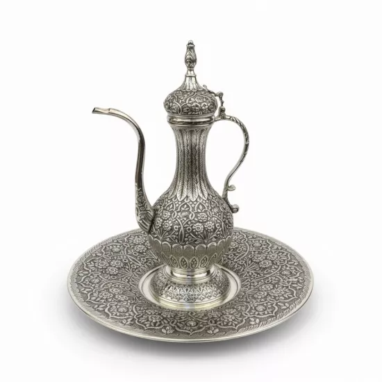 Büyük Boy İşlemeli Leğenli İbrik (EFMR-1905-4)