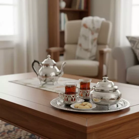 Salkım Desenli Bakır Şekerlik (EFMR-2650-2)