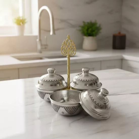 Kalaylı 3’lü Baharatlık ve İkramlık (EFMR-2336-4)