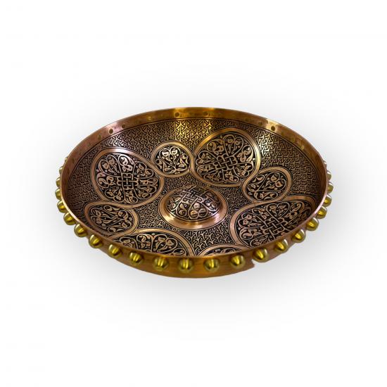 Ağır İşlemeli Bakır Hamam Tası (EFMR-3633-5)