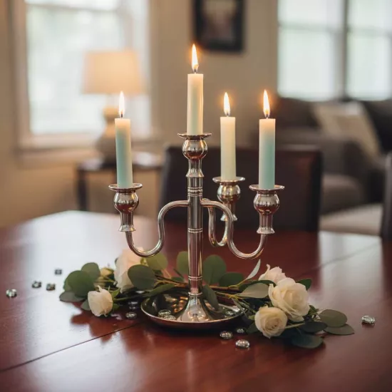 Dört Kollu Bakır Şamdan  (EFMR-3601-2)