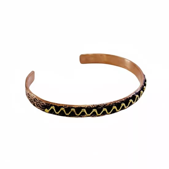 Pirinç Detaylı Ağaç Kabuğu Bileklik (EFMR-6077-3)