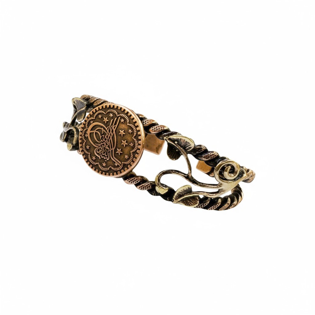 Tuğralı Bakır Bileklik